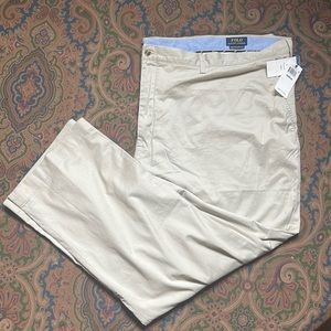 🆕Polo 🏇Ralph Lauren stretch classic chino beige w/ tan embroidered logo 56Bx30